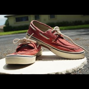 Sperry topsiders red size 8 Male